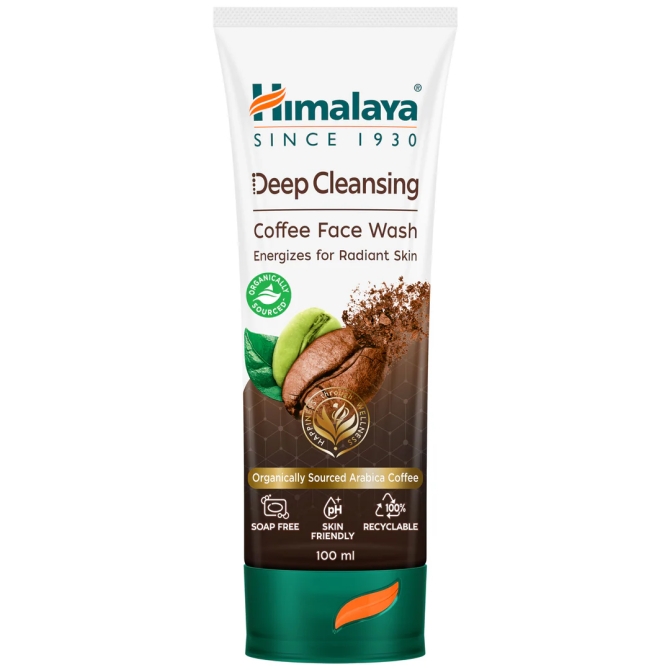 Deep Cleansing Coffee Face Wash, Himalaya Wellness, 100 ml