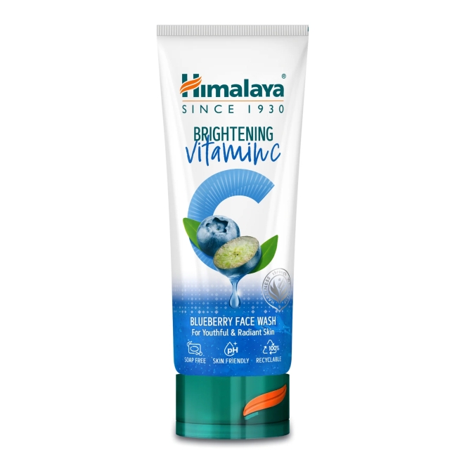 Brightening Vitamin C Blueberry Face Wash, Himalaya Wellness, 100 ml