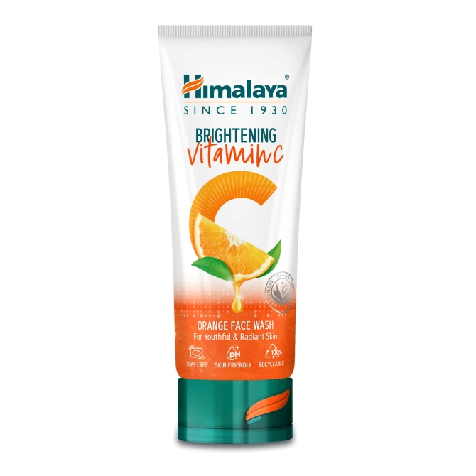 Brightening Vitamin C Orange Face Wash, Himalaya Wellness, 100 ml