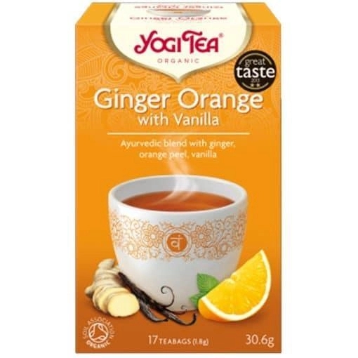 Yogi Tea, Ginger Orange with Vanilla, 17 teabags